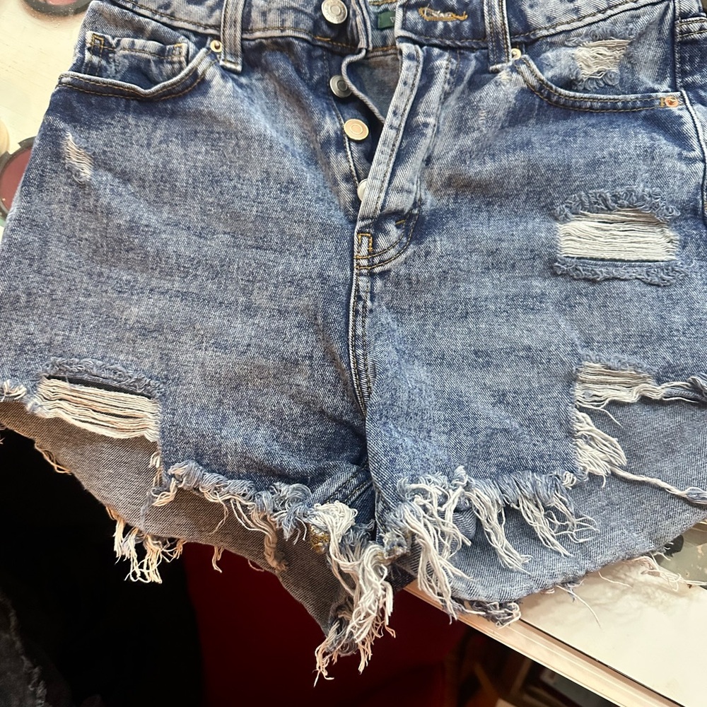 Wild Fable Blue Distressed Jean Shorts